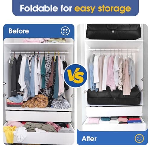 YiMiLiu 180L Extra Large Storage Bag Waterproof Luggage Bag Heavy Duty Moving Bag (black) — view 6