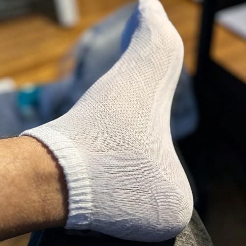 Nanaborn Disposable Socks for Travel 9 Pairs Mens Womens Short Socks White — view 6