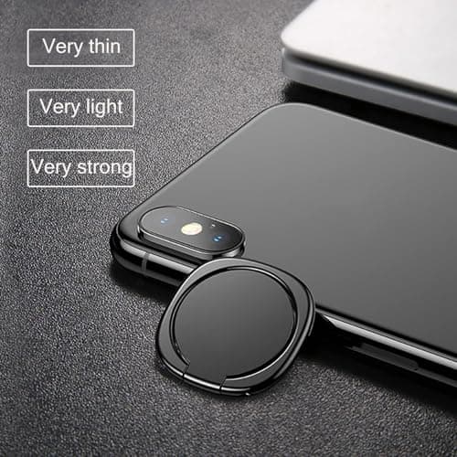 Magnetic Phone Ring Holder - Ultra Thin 360 Rotation Grip, 180 Adjustable Stand Mount, Strong Adhesive Metal Design | for Car Dashboard, Kitchen Counter, Gym Equipment, Desk Tabletop, Travel — view 4