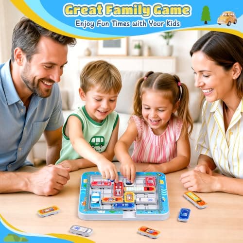 BYHANO Parking Logic Game - 360 Levels Tabletop Toy for Kids 3-8, Magnetic Car Traffic Puzzle, Educational Brain Teaser for Family & Travel, Non-Toxic Portable Gift for Boys & Girls — view 3