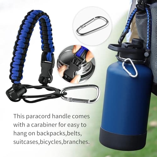 Sivaphe Stainless Steel Water Bottle 2 Litre, Vacuum Insulated Flask with Protective Sleeve, 64oz Large Bottles with Spout Lid for Outdoor, Sports(Blue) — view 3