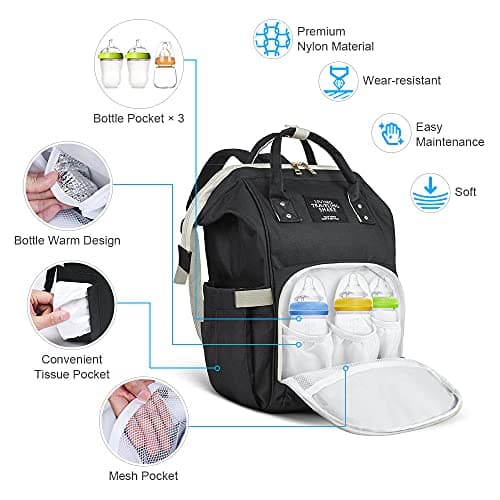 Vicloon Baby Changing Bag Backpack, Neutral Multi-Function Nappy Back Pack, Waterproof Large Travel Backpack for Mom and Dad — view 4
