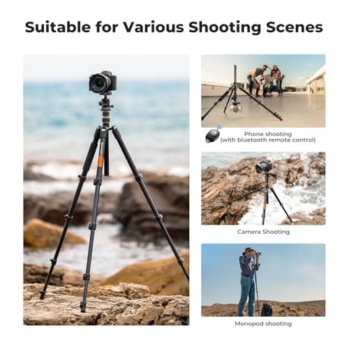 K&F CONCEPT Tripod (72" height/10kg load) — view 3
