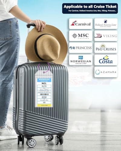 10 Pack Cruise Luggage Tag Holders, Wide Zip Seal Waterproof — view 4