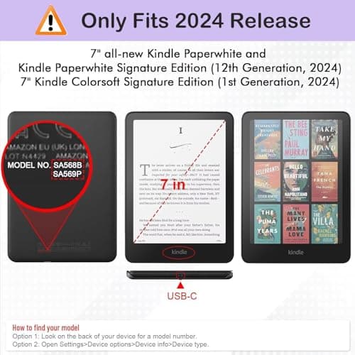 Case for 7" Kindle Paperwhite 12th 2024 &Kindle Colorsoft Signature Edition — view 2