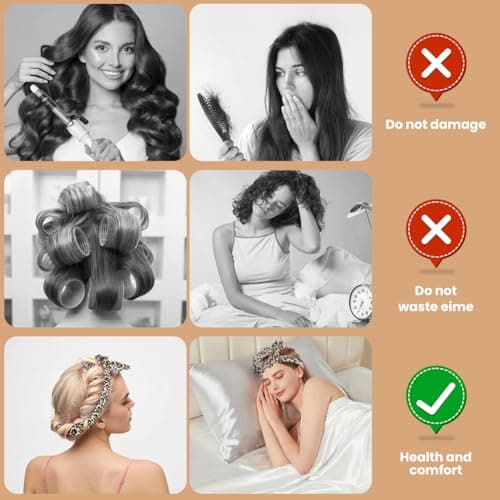 BUTBU Heatless Curlers Headband, 5PCS No Heat Hair-Curlers and Rollers — view 4