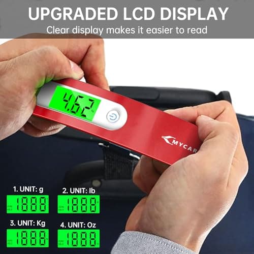 MYCARBON Luggage Scale Portable Digital Suitcase Scales Hanging 110lb/50kg — view 2
