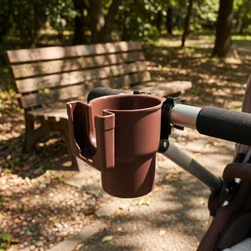 Portable Stroller Cup Holder with Phone Mount for Travel Walking — view 5