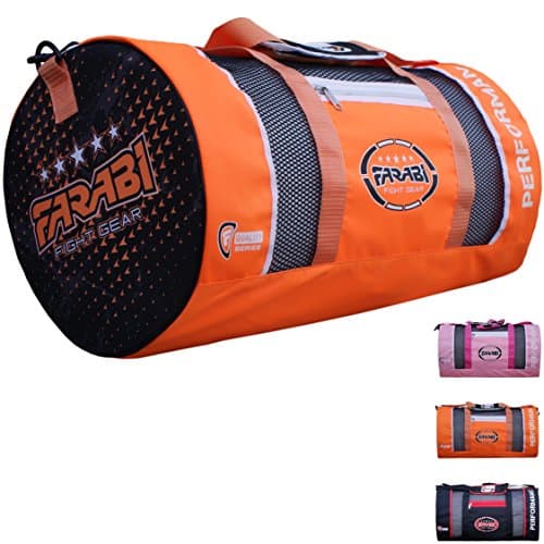 Farabi Kit Bag Mesh Lightweight Gym Training Bag Air Mesh for Air Ventilation (Orange)