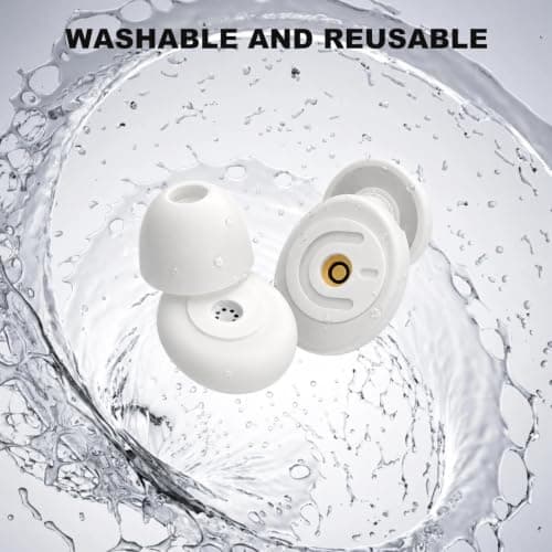 Ear Plugs for Sleep, 40dB Noise Reduction Earplugs, Reusable Earplug, White — view 5