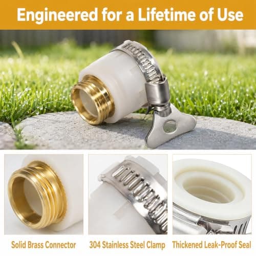 KIPTVO Universal Tap Adapter, 16-28mm Adjustable Faucet Adapter, Tap Connector for Kitchen Tap, Tap Adapter for Hose, Sink Hose Adapter, Hose Tap Connectors Kitchen Sink, Quick-Connect for Garden — view 4