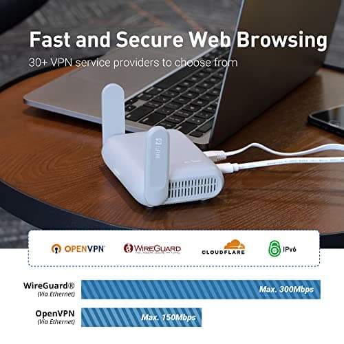 GL.iNet GL-MT3000 Beryl AX Wi-Fi 6 Travel Router, 2.5G WAN, VPN, OpenWrt — view 2