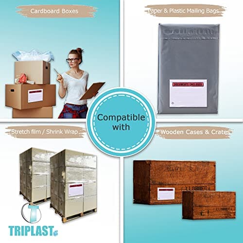 Triplast 100 x A6 Printed Document Enclosed Wallet (158 x 110 mm) | Peel & Seal Clear Plastic Envelopes/Sleeves/Pockets/Wallets | Attach Invoices, Packing Lists & Delivery Notes to Parcels — view 6