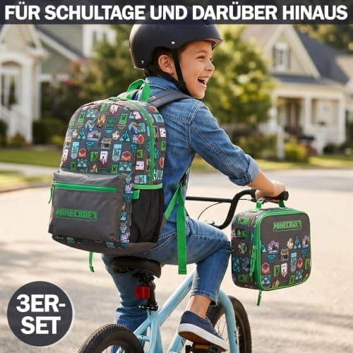 Get Trend Minecraft Boys Large Backpack 3 Pcs Set, 46cm School Bag — view 5