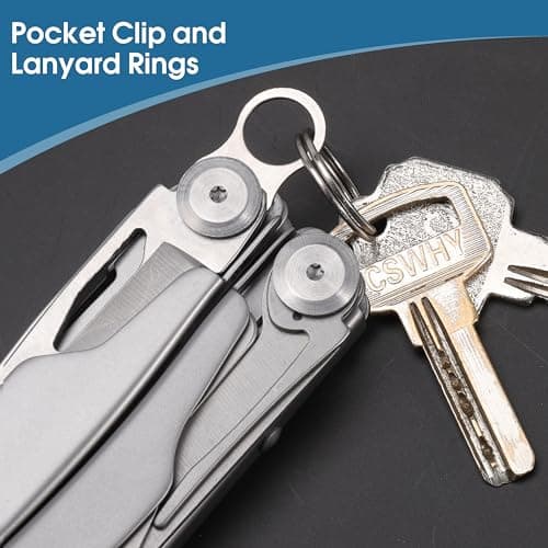 Nayciiy Quick-Release Pocket Clip + Lanyard Ring Set Stainless Steel Quick Release Multi-Tool Pocket Clip (4) — view 4