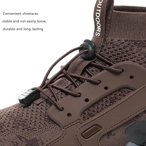 VTASQ Hiking Boots Mens Outdoor Non-Slip Trekking Mountaineering Shoes Trainers Lightweight Camping Climbing Shoes Sneaker Brown 8 UK — view 6