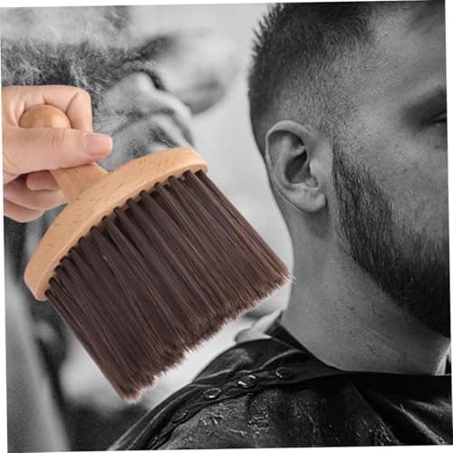 Ipetboom Beard and Hair Brush Hair Cutting and Cleaning Brush with Wooden Handle Portable Size Gentle Soft Bristle Nylon Bristles for Beard Grooming and Travel for Men — view 5