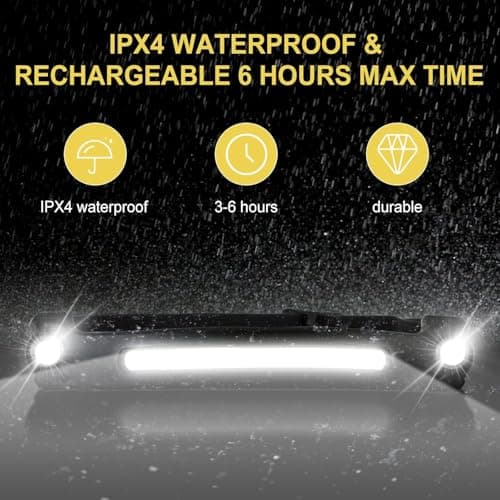 Head Torch,3 Packs Headlamp 6 Mods LED Headtorch Light Weight 260°Wide Beam — view 4