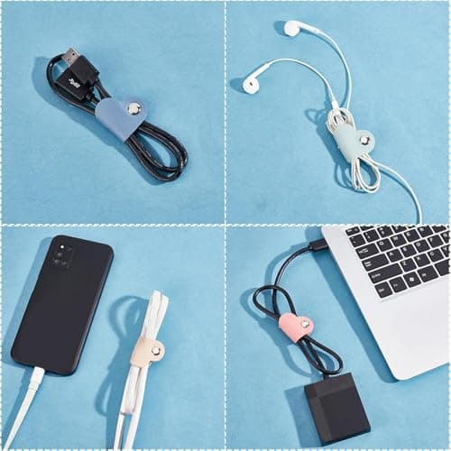 Whispern Cloud 10 Pack Heart Shape PU Leather Cable Organisers — view 4