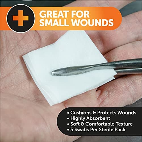 JFA Medical Premium Sterile Gauze Swabs 5cm x 5cm - Pack of 100 — view 4