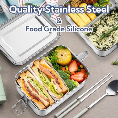 Joyfair 1400ml Stainless Steel Compartment Bento Lunch Box with Cloth Bag — view 4