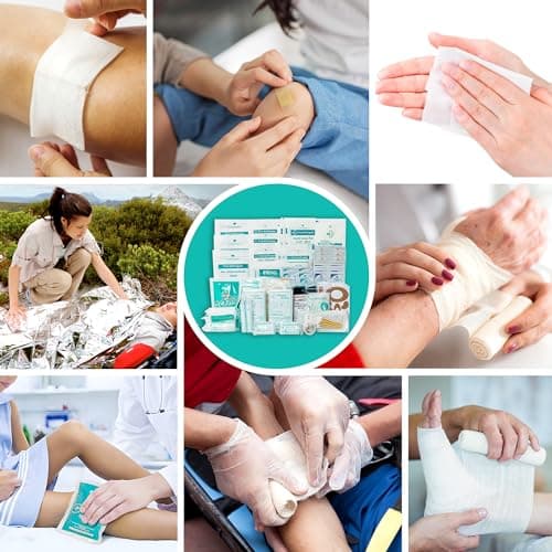 General Medi 160 Piece First Aid Kit Bag Refill Kit - Includes Instant Cold Pack, Bandages, Emergency Blanket, Moleskin Pad, Gauze - Extra Replacement Medical Supplies for First Aid — view 4