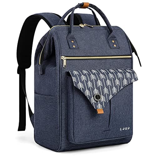 Lekesky 15.6 Inch Laptop Rucksack, Computer Backpack, School Bag for Women