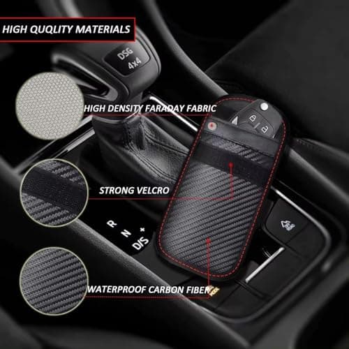 Key Fob Protector Pouch - Compact Carbon Fiber Signal Blocking Pouch for Car Keys and Wallets, RFID Blocking Anti-Theft Remote Entry Protection (Pack of 1) — view 6