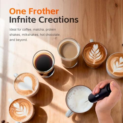 GRIFEMA Milk Frother Handheld, Electric Whisk Battery Operated — view 3