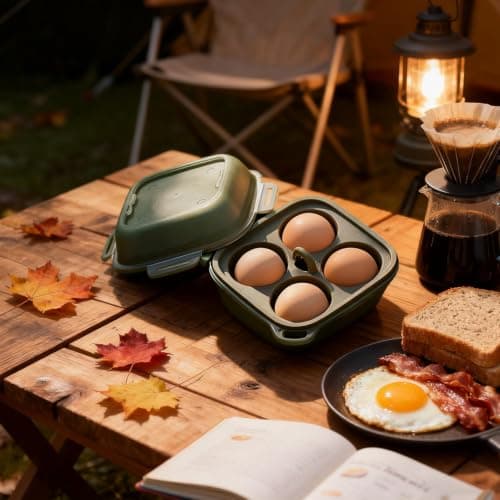 Shockproof 4-Grid Egg Holder for Camping Travel Hiking Picnics Road Trips — view 3