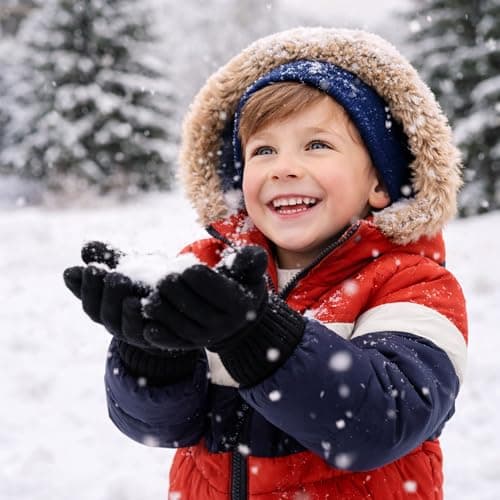 WickedFun Kids 6/12 Pairs Winter Magic Gloves, Boys & Girls Soft Warm Cozy Stretch Full Finger Knit Gloves For Cold Weather School Use, Outdoor Play, Cycling & Travel – Age 4–10, (Pack Of 6 - Black) — view 4