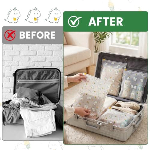 30PCS Reusable Ziplock Bags for Clothes, 3 Sizes (40x50/28x40/20x28cm) Clear Plastic Storage Bags, Waterproof Travel Clothes Storage Bags for Shoes, Cosmetics & Home Organisation — view 5