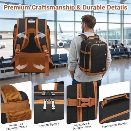 Kono Ryanair Cabin Bags 40x30x20 Underseat Carry on Travel Backpack — view 5