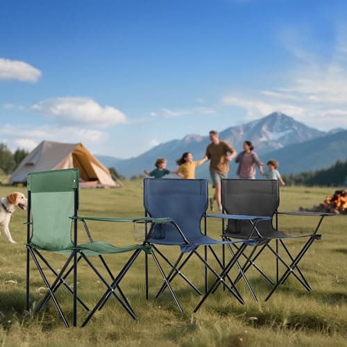 4 Pack Folding Camping Chairs For Adults, Foldable Portable Beach Chairs With Carry Bag & Cup Holder, Compact Design For Camping, Beach, Picnics, And Fishing Supports 300lbs(navy) Black 4pcs — view 2