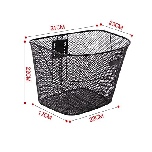 Ronyme Bikes Basket Front Rear Cargo Rack Bike Frame Basket, Travel Folding Bike Riding Wire Mesh Basket Lightweight for Women Men Organizer, — view 2