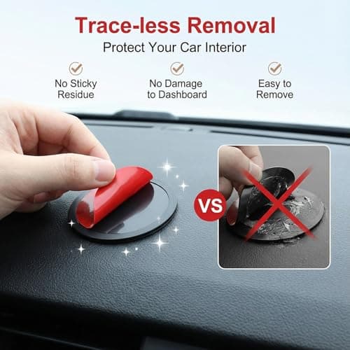 Alrhso 3 PCS Dashboard Sticky Pad Adhesive Pad for Phone Holder 3.15" Phone Holder-Pad Dashboard Pads Dash Pads for Camera Holders — view 3