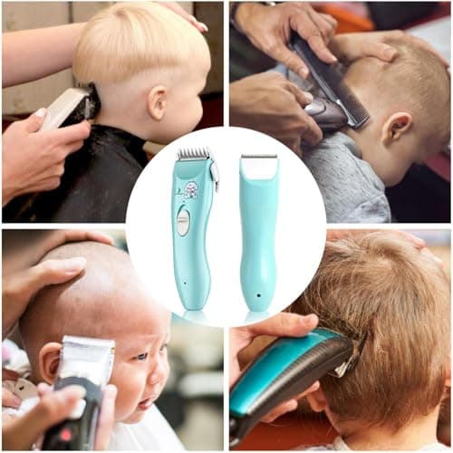 Baby Hair Clippers | Waterproof Kids Quiet Hair Trimmer | Silent Hair Clippers For Children | Hair Clippers For Kids | Rechargeable Hair Trimmer | Professional Waterproof Silent Trimmer For Toddler Ha — view 4