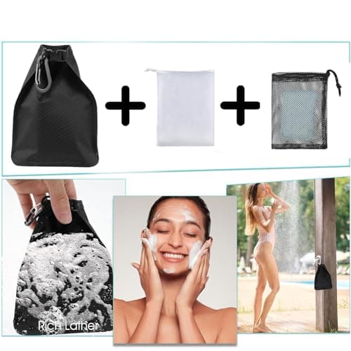 YUNYU Premium Soap Bag Travel Kit with Dual Mesh Pouches & Carabiner Clip - Waterproof, Quick-Dry Holder for Bath, Shower, Camping - Compact Case for Hotels, Gym, Outdoor Trips — view 5