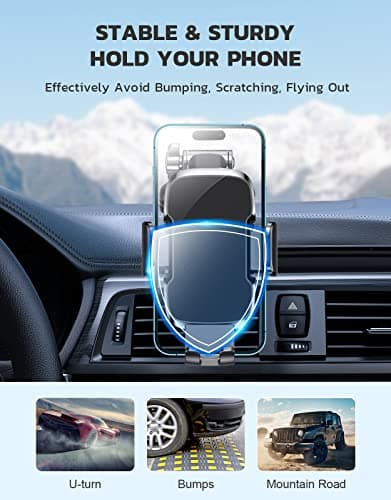 CIRYCASE Car Phone Holder, [Ultra Powerful Suction] Dashboard Phone Holder — view 5