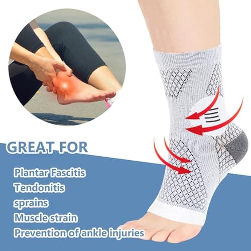 Neuropathy Socks, 2 Pair Functional Socks for Neuropathy Pain Relief, Soothe Relief Socks Neuropathy Socks for Men Women, Ankle Compression Socks Plantar Fasciitis Socks for Feet Pain Relief (XL) — view 4