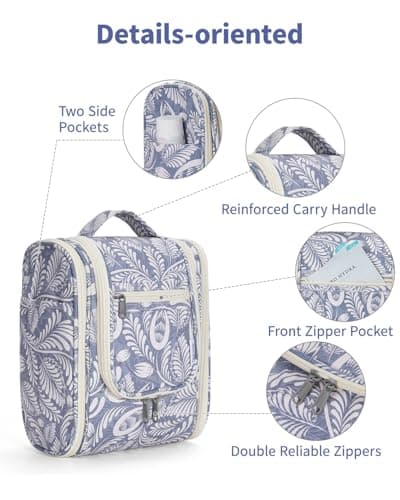 Narwey Hanging Toiletry Bags for Women, Travel Wash Bag for Toiletries — view 4