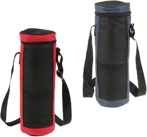 Chencunquangod 2L Waterproof Insulated Cooler Bag, Oxford Cloth Water Bottle Bag, Insulated Inner Keep Cool Carry Bag with Strap (Red) — view 6