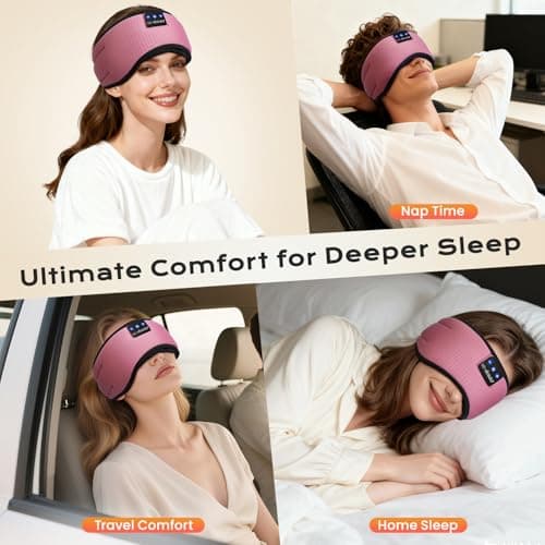 LC-dolida Bluetooth Eye Mask, Total Blackout Sleeping Headphones for Travel — view 6