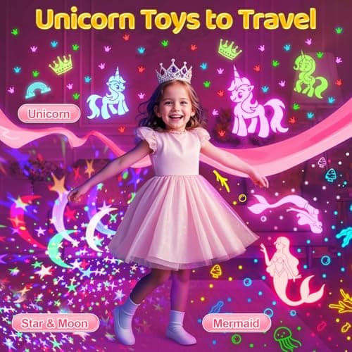 Night Light Projector 93 Modes+Remote, Unicorn Gifts for Girls 360°Rotate — view 2
