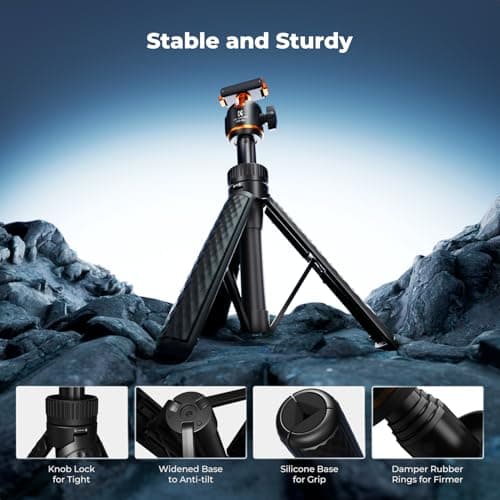 K&F CONCEPT 25.6"/65cm Magnetic Quick Release Tripod for DJI Osmo Action 6 — view 3