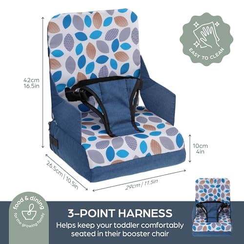 Dreambaby Grab ‘N Go Kids Booster Seat – Portable Travel Toddler High Chair for Dining (6M-3Y) with Storage & Shoulder Strap – Lightweight and Compact — view 3