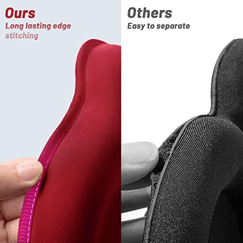 Sleep Mask for Men Women, 3D Eyelash Extensions, Opaque Sleep Mask for Travel, Eyeshadow Cover with Adjustable Strap (Red-3D) — view 6