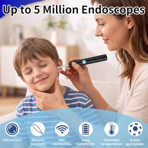 Ear Wax Removal Otoscope Kit 1080P HD Visual Wireless for iOS Android — view 5