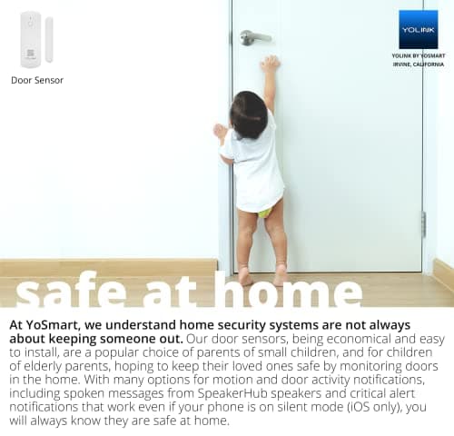 YoLink SpeakerHub & Two Door Sensors Smart Home Starter Kit – Audio Hub Plays Tones/Sounds, Spoken Messages, LoRa-Powered ¼ Mile Range, WiFi Required — view 3