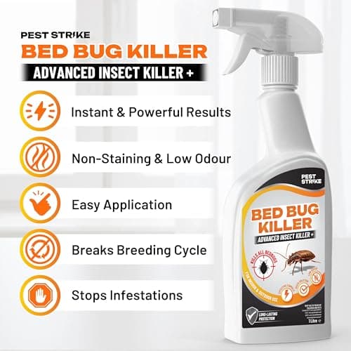 Bed Bug Killer Spray 1000ml - Strong Bed Bugs Spray Odourless & Fast Acting Repellent, Stain-Free, Plant-Based Formula For Furniture, Mattress & Upholstery — view 3